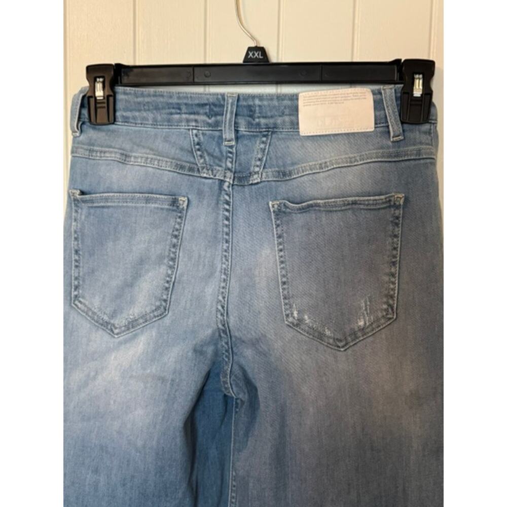 Closed Glow Up Wide Leg High Waisted Supper Soft Cotton Distressed Jeans 27 - Picture 8 of 16